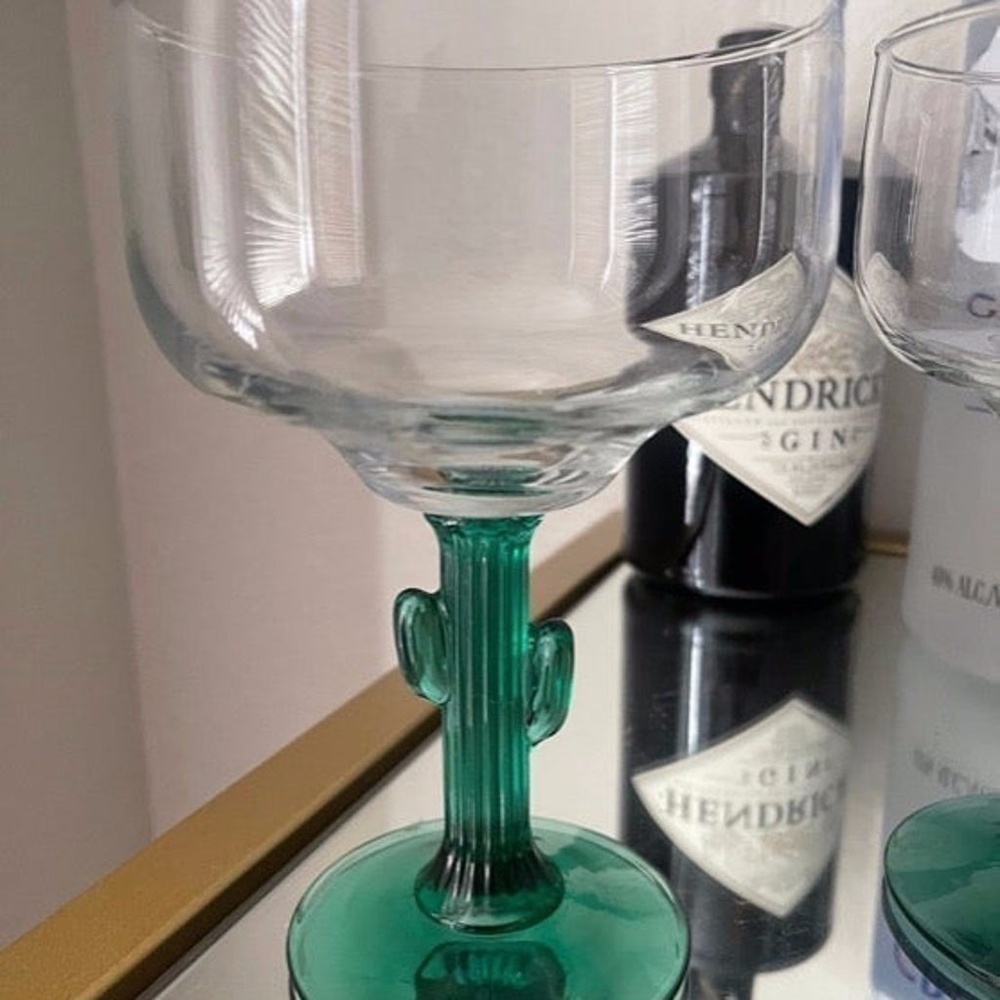 Libbey Cactus Margarita Glasses.- set of 4